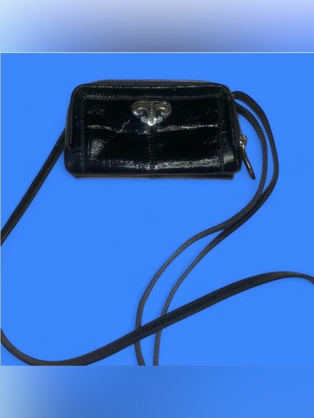 Brighton Crocodile Leather Crossbody Bag with Sterling Silver Accent